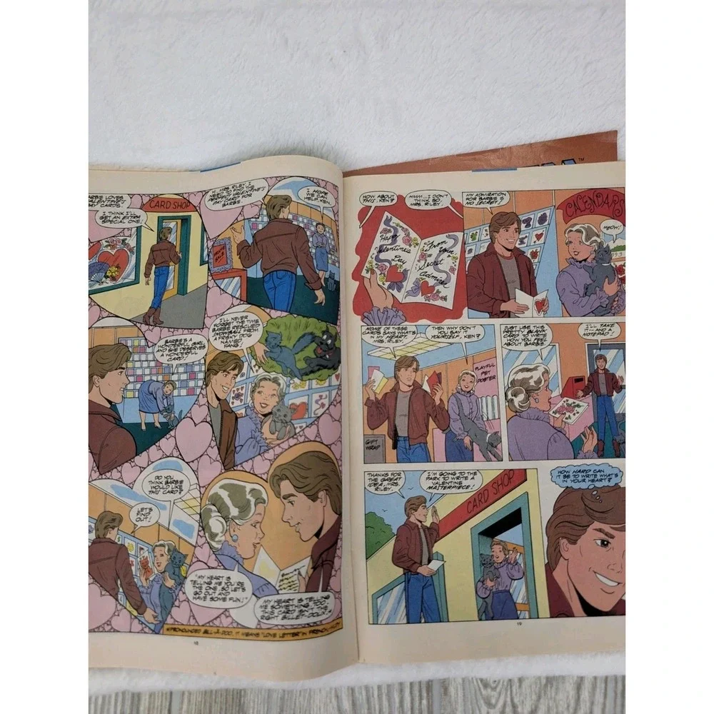 Barbie Marvel Comics 1993 Vintage Painting Hearts 90s Neon Pink
